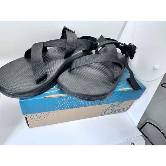 CHACO MEN\'S ZCLOUD SANDAL ADJUSTABLE STRAPS Solid Black SIZE 10 Comfort Hiking main image 7
